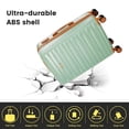 thumbnail image 6 of Hardside Luggage Sets 3 Piece, Hardshell Suitcase TSA Lock Spinner Wheel with Travel Duffle Bag and 4 Packing Cube.Green, 6 of 9