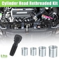 thumbnail image 2 of Unique Bargains 5 Pcs 14mm Auto Cylinder Head Rethreaded Kit Reamer Cylinder Thread Repair Tool Spark Plug Rethreader Kit, 2 of 8