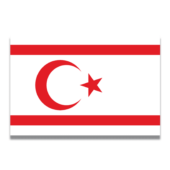 Magnet Me Up Northern Cyprus Flag Vinyl Automotive Magnet Decal, 4x6 Inches