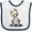 White and Navy, variant on Inktastic Chinese Crested Boys or Girls Baby Bib