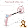 thumbnail image 3 of Gymax 24.5''-33.5'' Metal Detector for Kids with LCD Display IP68 Waterproof Pink, 3 of 10