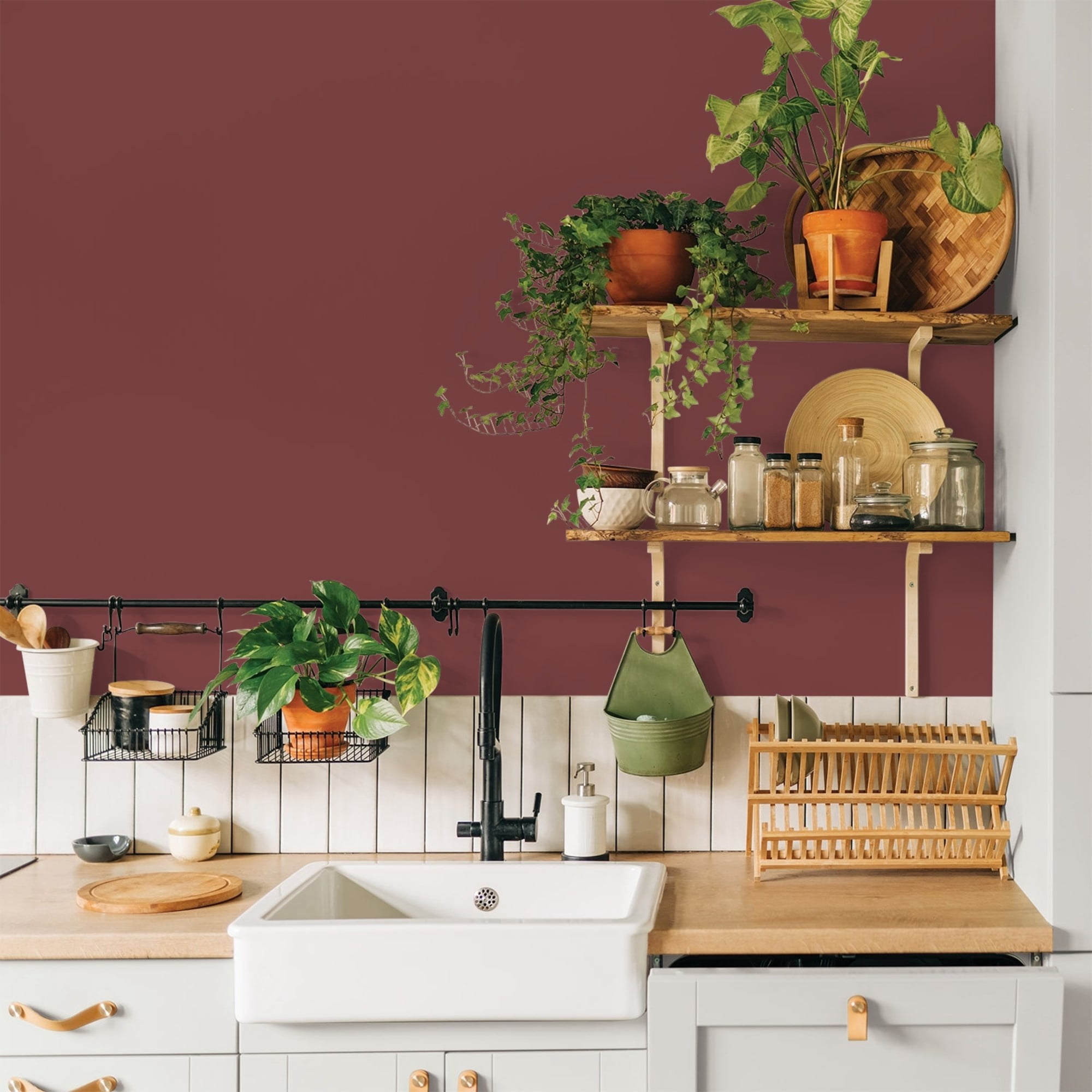 Glidden HEP Bordeaux / Red, Eggshell Interior Paint with Primer, 1 Quart