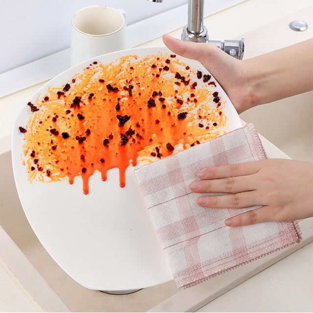 Linnome Cleaning Rags Reusable Cloths for Home Kitchen Bathroom and Household Surface Cleaning