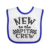 Inktastic New to the Pit Crew Racing Flags Boys or Girls Baby Bib