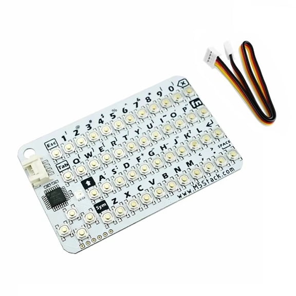 CardKB V1.1 Mini 50-Key QWERTY Keyboard Unit with ATMega8A MCU, , RGB LED, Programmable for UIFlow (MEGA8A)