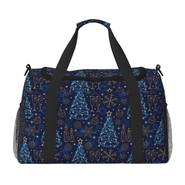 Disketp Shining Christmas Tree Bolsa de Viaje Tipo Duffle, Bolso de Mano para Fin de Semana para Mujer, Bolsa de Gimnasio Ligera para Hombre, Esencial para Viajes