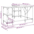 thumbnail image 4 of vidaXL Desk Black 139x139x75 cm Engineered Wood, 4 of 5