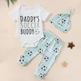 thumbnail image 2 of Baby Onesies Boy Newborn Baby Girl Soccer Outfit Soccer Bow Short Sleeve Bubble Romper Bell Bottom Pants Headband Set Summer Clothes, 2 of 9