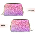 thumbnail image 3 of Picia Colorful Glitters Print Leather Makeup Bag Make Up Bag Travel Toiletry Bag for Her Girlfriend Teacher Teen Girl Gifts, 3 of 8