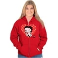 thumbnail image 4 of Betty Boop Blowing Kisses Adorable Zip Hoodie Sweatshirt Women Brisco Brands M, 4 of 6