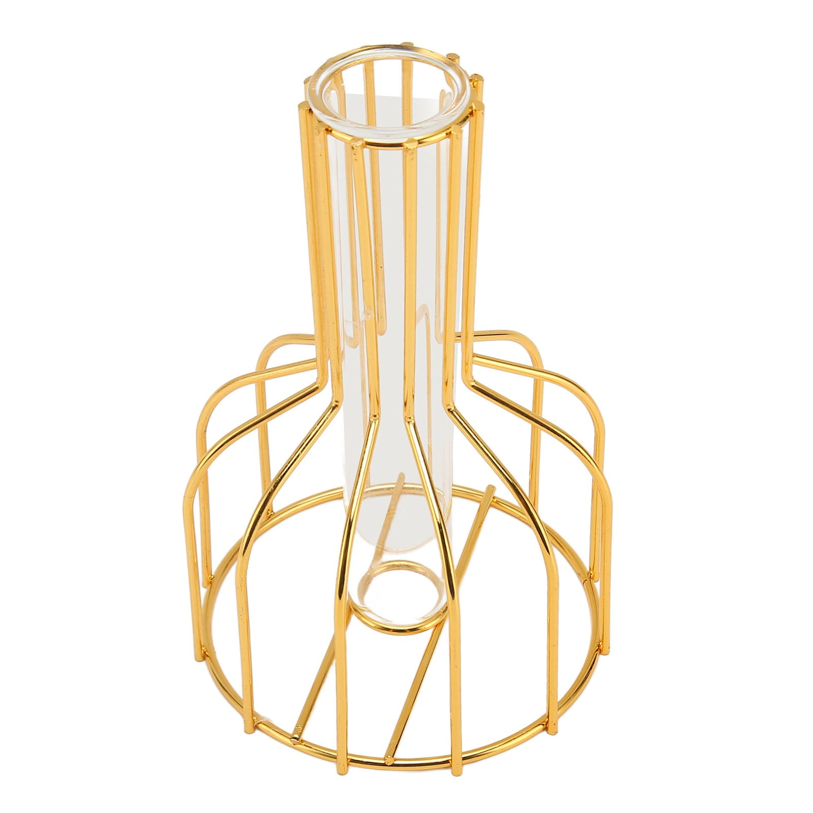 Test Tube Vase, Metal Flower Vase Decorative Practical Hollow Style