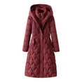 thumbnail image 4 of Winter Coats for Women Long Waist Defining Detachable Hood Winter For Warm Oversized Quilted Coat With Removable Windproof Thermal Outerwear For Cold Weather Winter Jackets for Women, 4 of 4