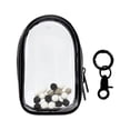 thumbnail image 1 of HILABEE Clear Figure Display Bag with Keychain Mini Doll Storage Bag for Mini Figure Black Round, 1 of 8