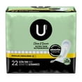 thumbnail image 2 of U by Kotex Clean & Secure Ultra Thin Pads, Regular Absorbency, 22 Count, 2 of 9