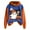 Blue, variant on JULMCOMO Halloween Sweatshirts for Women Cute Novelty Pumpkin Face Hoodie Spooky Long Sleeve Pullover Drawstring Sweatshirts Fall Costumes with Pockets Black 2XL