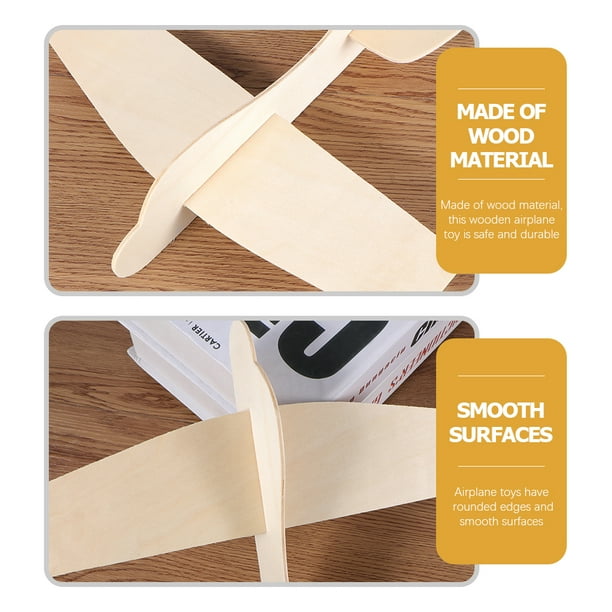 3 Pcs Avion en Bois DIY Peinture et Assemblage Jouets en Bois Vierges pour Enfants