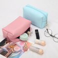 thumbnail image 2 of Bolsa de cosméticos de mujer de gran apariencia, bolsa de cosméticos tipo billetera de PU, bolsa de tocador portátil impermeable, bolsa de cosméticos de viaje para lápiz labial, 2 of 5