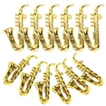 thumbnail image 1 of Phenofice 20Pcs Plastic Miniature Saxophones Golden Musical Instrument Ornaments For Family Party Decorations, 1 of 8