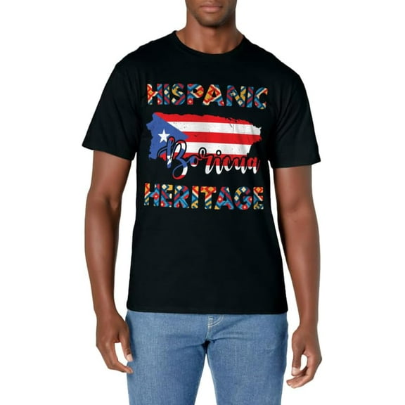 Puerto Rico Flag Shirt Hispanic Heritage Month Boricua Rican T-Shirt