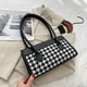 thumbnail image 1 of Bolsa de hombro para mujer, de hombro para axilas, de embrague de empalme a cuadros de PU (negro) Ehuebsd Para Estrenar, 1 of 9