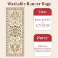 thumbnail image 6 of 2x6 FT Kitchen Runner Rugs Non Skid Washable, Faux Wool Rug Runners for Hallways Bathroom Carpet Runner, Soft Indoor Modern Floor Rug for Entryway Laundry Room, 6 of 11