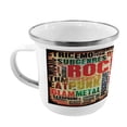 thumbnail image 2 of Music Steel Camping Mug, Retro Rock Roll Lettering Grunge Distressed Colors Back then Sound Music Theme, Printed Thermal Cup for Camping and Outdoor Activities, by Ambesonne, 2 of 2
