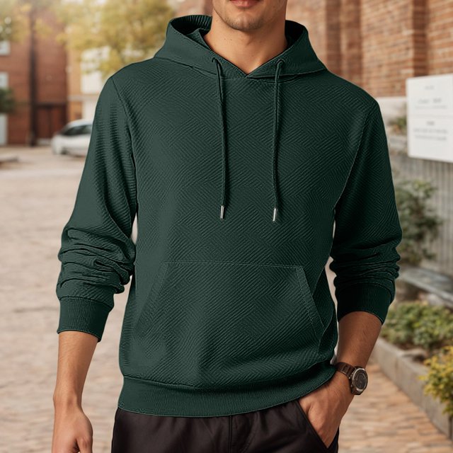 MHFRRA Suéter de Otoño E Invierno para Hombre, Sudadera con Capucha de Tendencia, Chaqueta Deportiva, Jersey Holgado de Talla Grande Verde oscuro