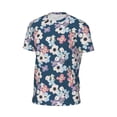 thumbnail image 6 of Wukai Flowers Print Men's Short-Sleeved Mesh T-Shirt,Quick-Dry Short Sleeve Workout T-Shirt-4X-Large, 6 of 8
