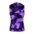 thumbnail image 4 of YLSDY Men's Camouflage Sleeveless Hooded Vest, Basic Drawstring Pullover for Sports and Casual Outfits Purple M, 4 of 9