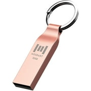 MOSDART 32GB FAT32 USB 2.0 Flash Drive Metal Thumb Drive with Keychain 32 GB Waterproof Jump Drive 32G Memory Stick