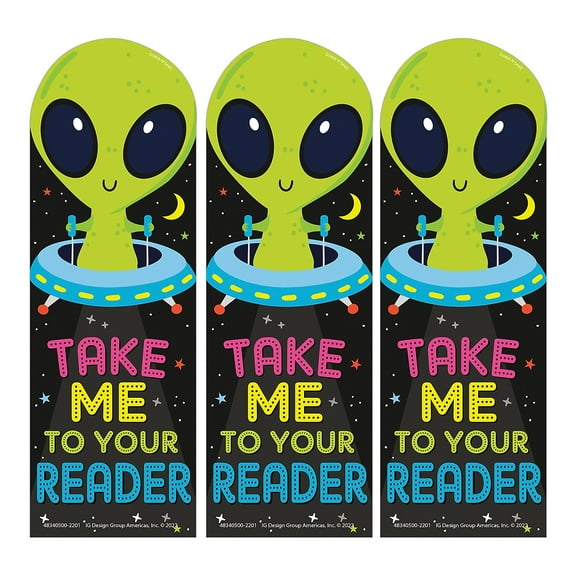 Eureka Take Me To Your Reader Green Apple Scented Bookmarks, 24 Per Pack, 3 Packs