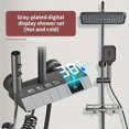 thumbnail image 1 of 1pc Chrome Piano Key Shower Set, Digital Display Hot And Cold Shower, Plating, 1 of 4
