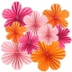thumbnail image 1 of Abanico de papel SUNBEAUTY para decoración de fiesta, flores, color rosa y naranja, 1 of 7