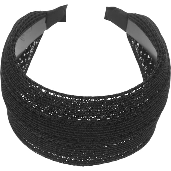 PBPBOX 1Pack Wide Headband Comfortable Headbands for Women Aesthetic Headdress Black Mesh