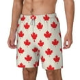 thumbnail image 2 of Balery Happy Canada Day Mens Swim Trunks Swim Shorts for Men Quick Dry Inseam Beach Shorts with Compression Liner Pocket-3X-Large, 2 of 9