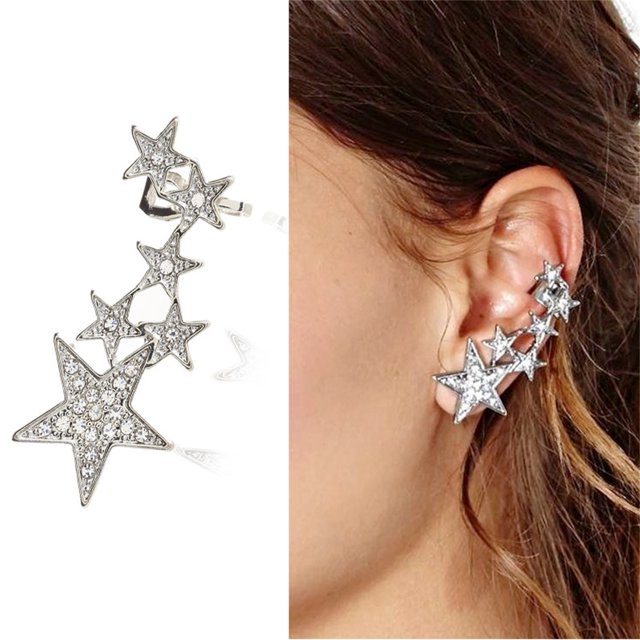 XWSHYW Pendientes Pendientes de Personalidad Hojas Hermosos Pendientes de Diamantes Malla Irregular