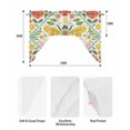thumbnail image 5 of Flowers Bee Swag Valances for Windows, Small Curtains Drapes, Retro Country Botanical Floral Plants Dots Kitchen Window Curtains Over Sink Window Treatment Valance for Bedroom/Bathroom 56"x36", 5 of 5
