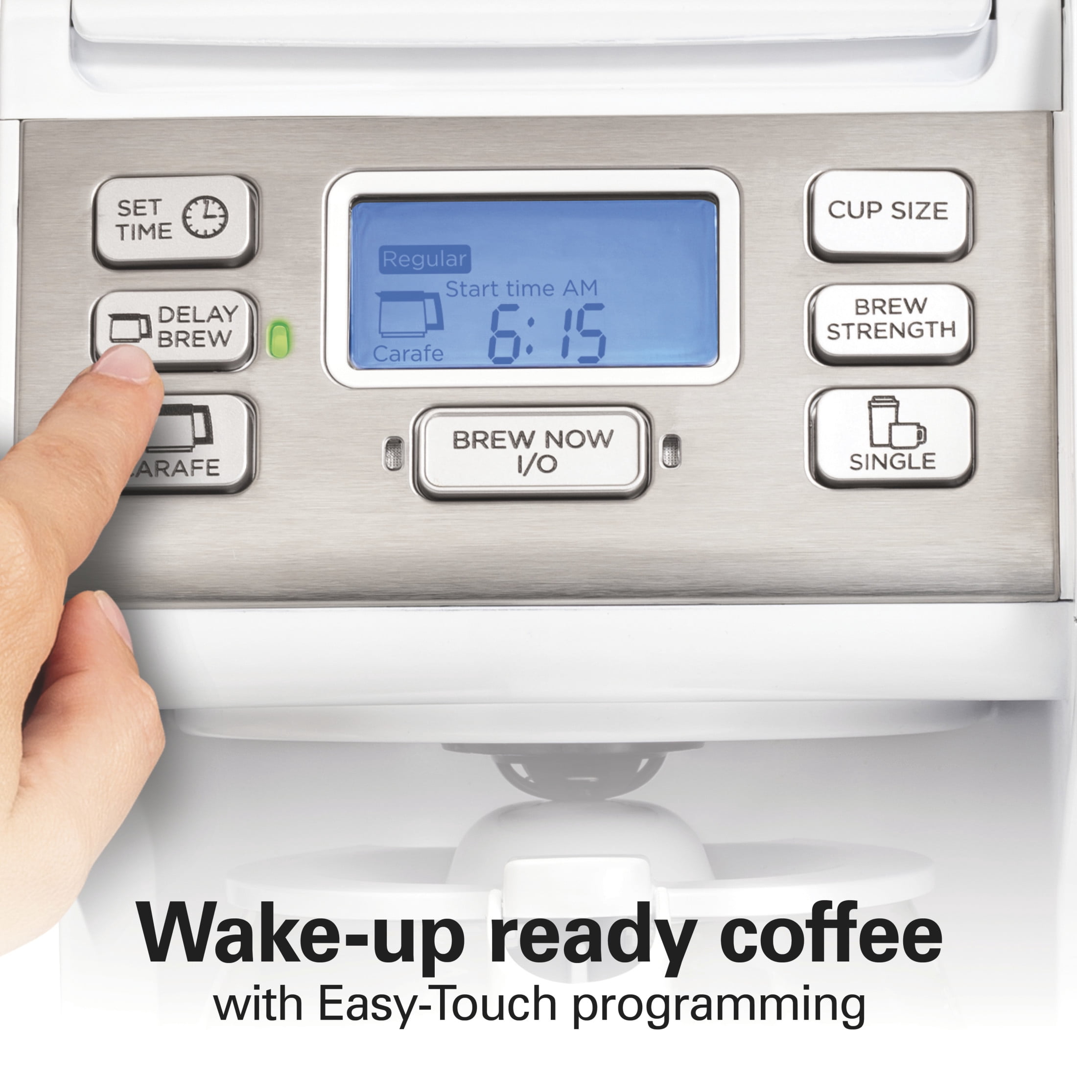 Hamilton Beach FlexBrew Coffee Maker, K Cup Pod Compatible Single Serve Coffee Maker & 12-Cup Coffee Pot, White