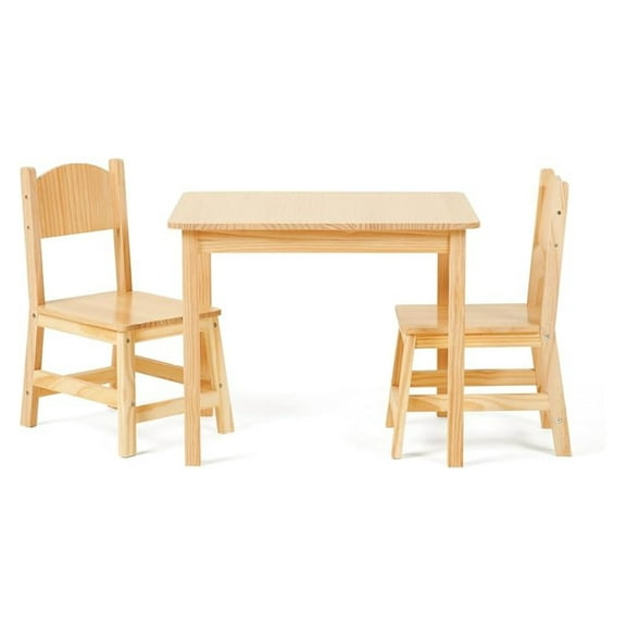 Solid Wooden Toddler Table and Chair Set, Stable and Sturdy, Easy to Clean Material, Kids Table and Chairs for Livingroom, Daycare, Classroom, Playroom