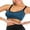 Blue, variant on FANNYC Women 1 Pack Adjustable Strap and Removable Pad Tank Top Fitness Racerback Longline Sports Bra No Zip