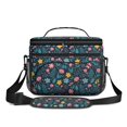 thumbnail image 2 of Lunch Box Pioneer Flower Floral Print Pattern Insulated Lunch Bag for Women Men,Medium Leakproof Lunchbox Cooler Bag Adjustable Strap,10 X 6.7 X 8 Inches, 2 of 6