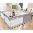 thumbnail image 1 of Baby Playpen Hiaksedt para bebés y niños pequeños con puerta y malla, 1 of 7