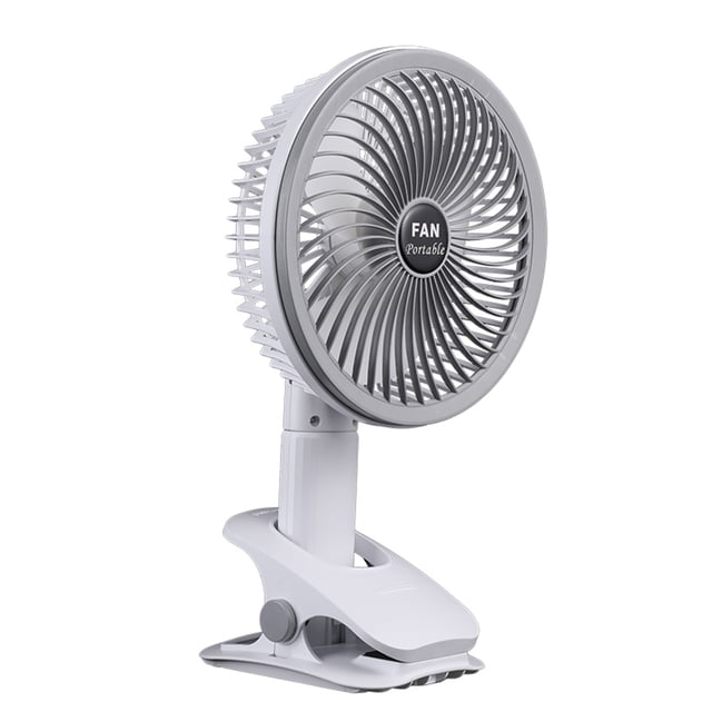 Ventilateur Électrique Portable Multifonction Ventilateur à Pince Ventilateur de Bureau Ventilateur à Main Ventilateur Mural 4 Vitesses Charge Type-C Réglable