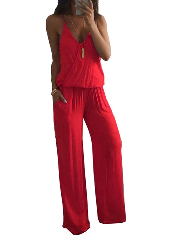 spaghetti strap pants jumpsuit
