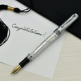 thumbnail image 2 of Xezo Xezo Maestro® Oceanic White Mother of Pearl Fountain Pen (Medium-Fine 0.45mm Nib) - Chrome Cap, 2 of 6