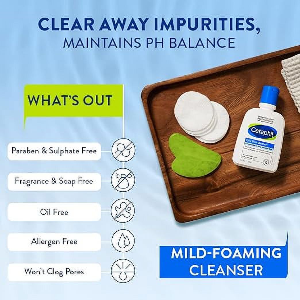 Cetaphil Oily Skin Cleanser , Daily Face Wash For Oily, Acne Prone Skin ...