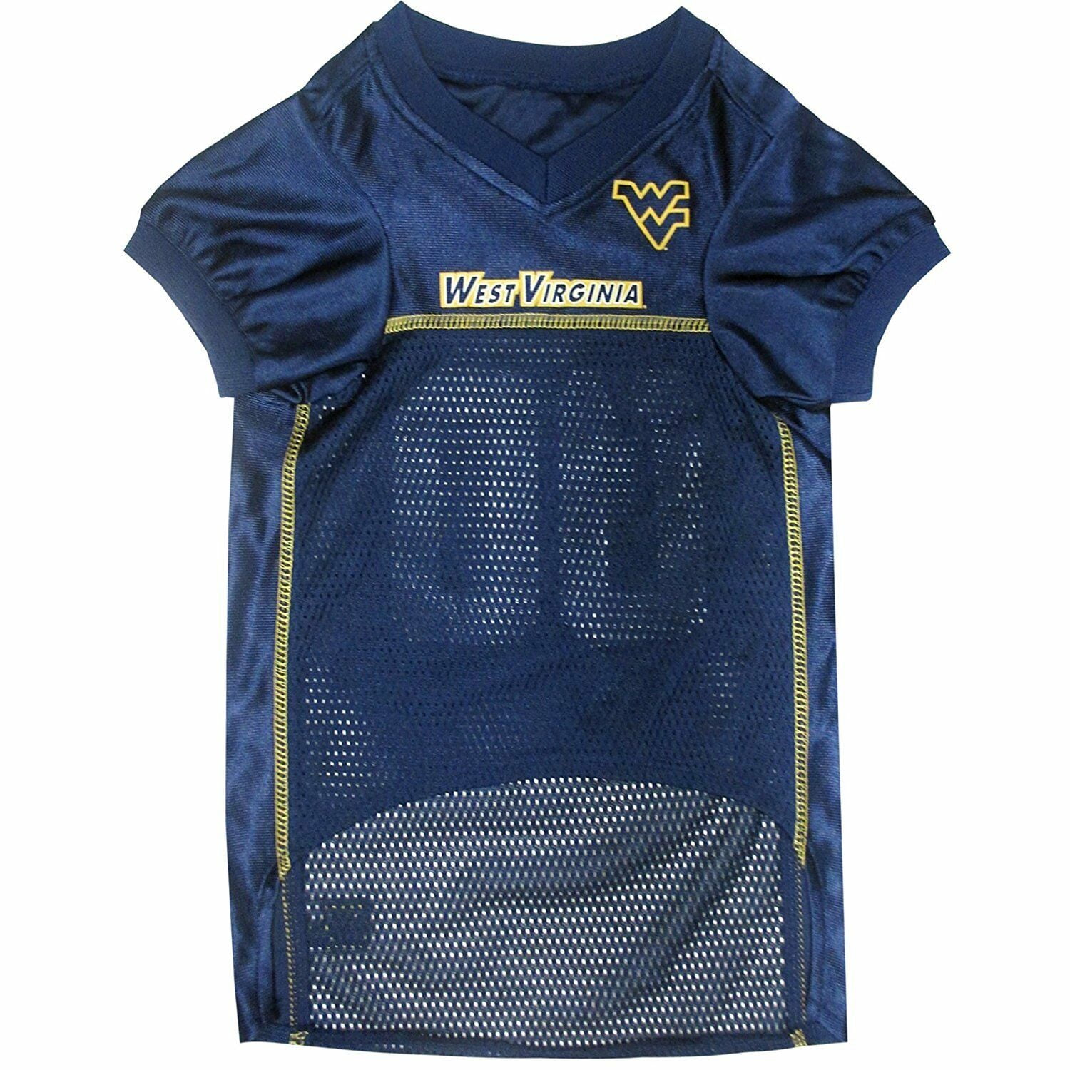 Pets First Collegiate West Virginia Mountaineers Football/Basketball Mesh Jersey for Pet Dog. available in 40+ Teams - Large