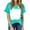 Mint Green, variant on Giftesty Blouses for Women Dressy Casual Women's Tops Women's Fashion Casual Loose Blouse Printing V Neck T-Shirt Blouse Print Tee