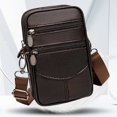 thumbnail image 4 of Bolsa multifuncional para hombre con cinturón, cruzado de piel de vaca para el trabajo (café) Likrtyny Para Estrenar, 4 of 6