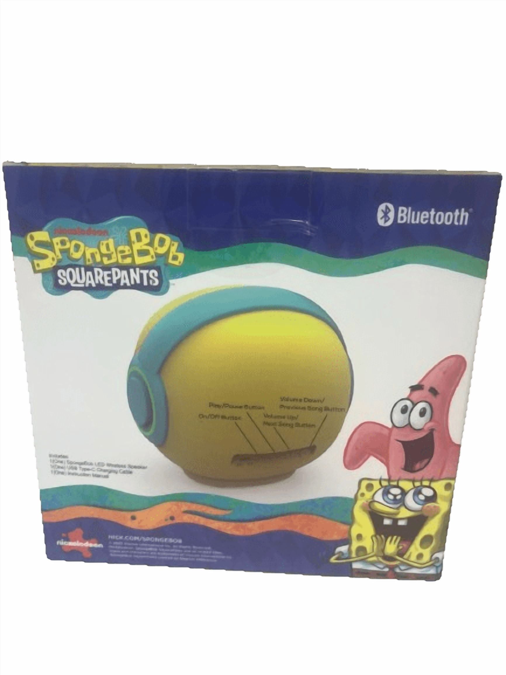 SpongeBob SquarePants LED Wireless Speaker – Bluetooth, Color Changing LED, Fun Design